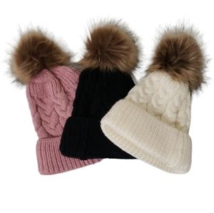 Little Girls Pompom Beanie 3pc NWT